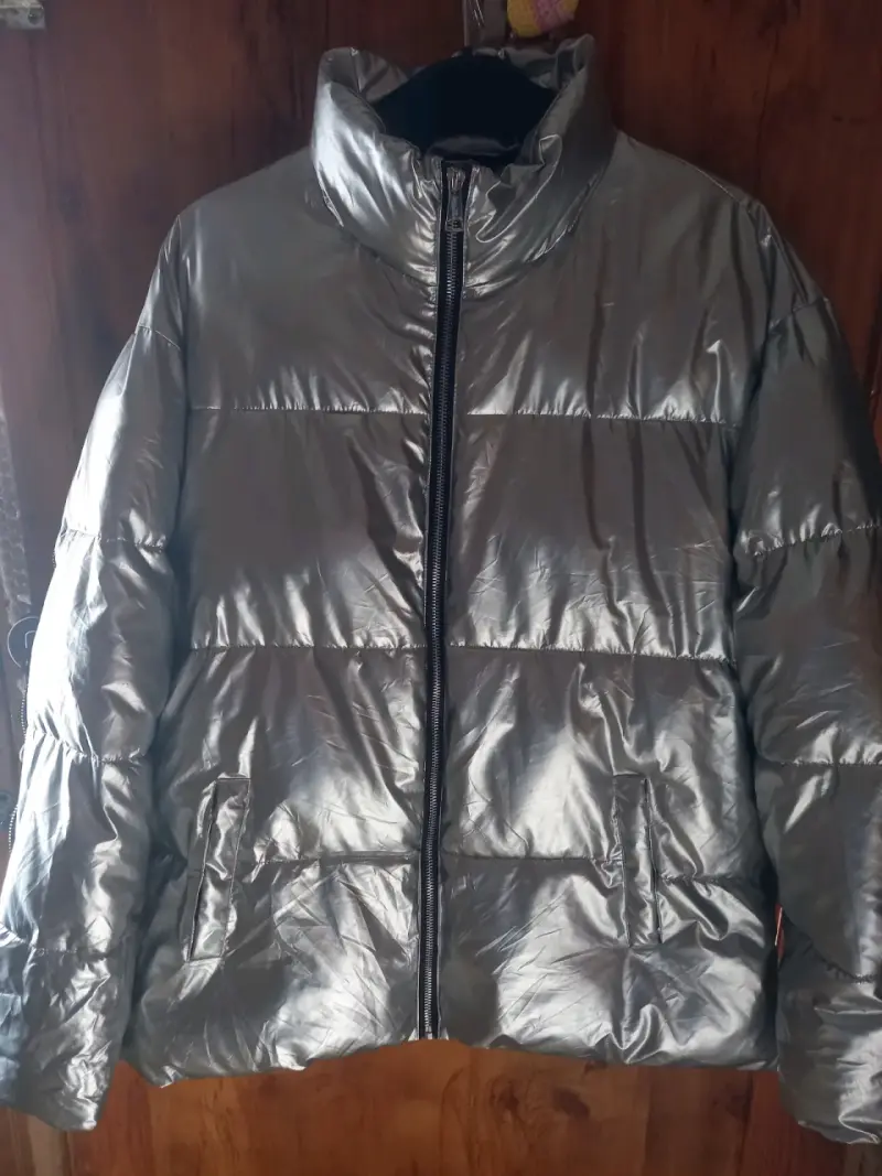 Chaqueta plateada acolchada - 1