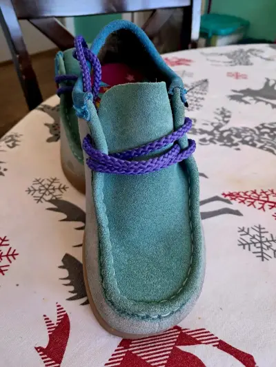 Zapatos Hush puppies de gamuza verde para niños - miniatura 3