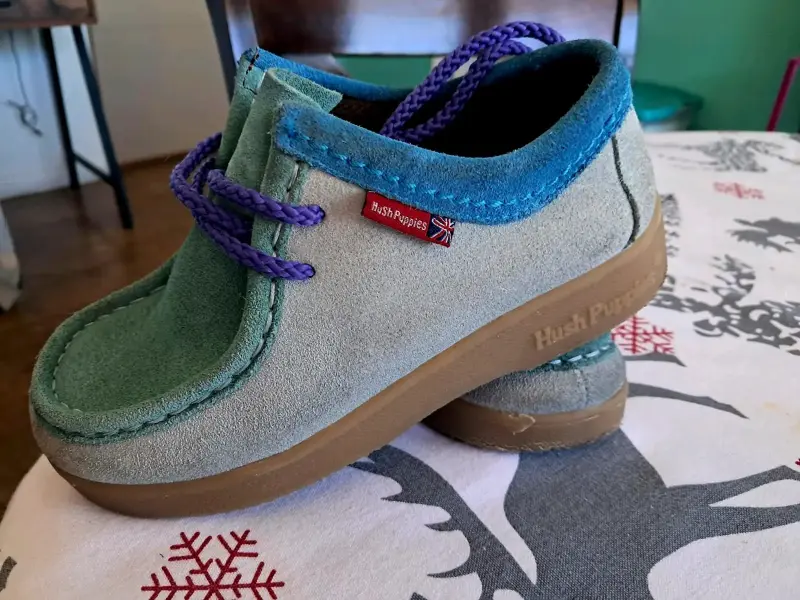 Zapatos Hush puppies de gamuza verde para niños - 4
