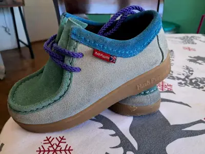Zapatos Hush puppies de gamuza verde para niños - miniatura 4