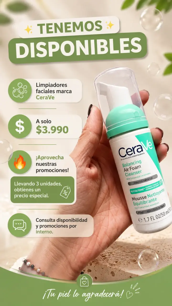 limpiadora CeraVe 50ml - 3