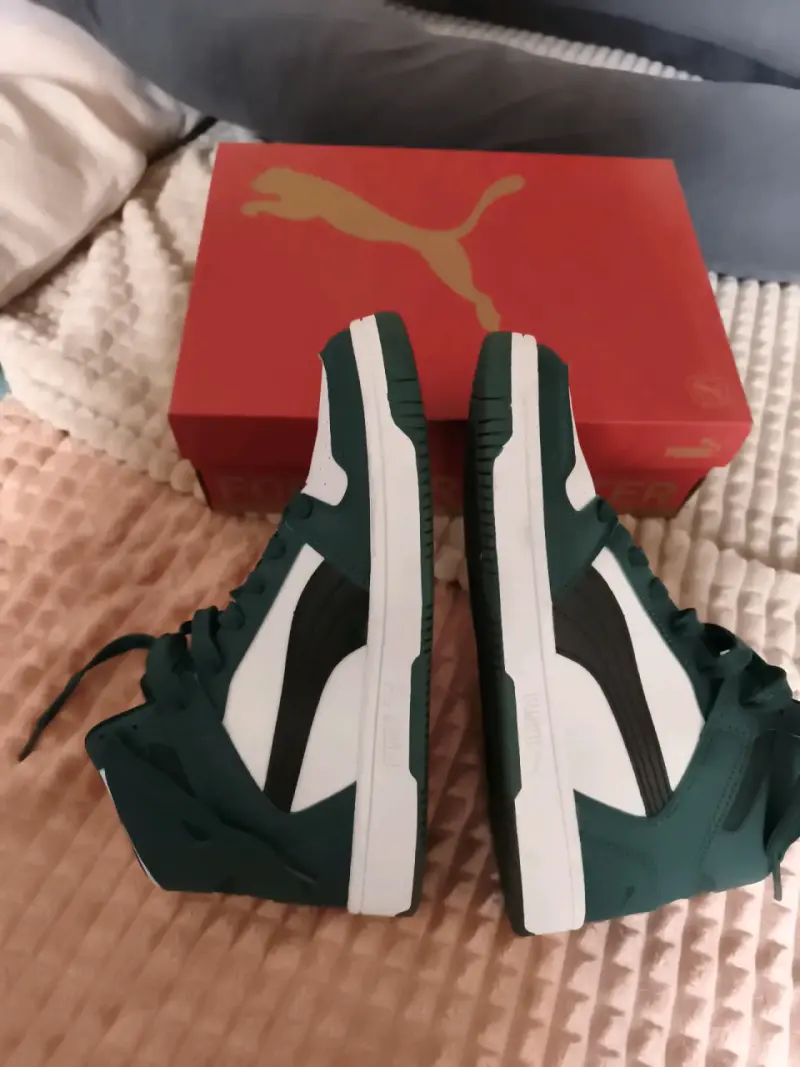 Zapatillas deportivas Puma blancas y verdes - 3