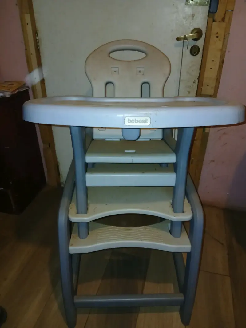 Silla de comer Bebesit gris claro - 2