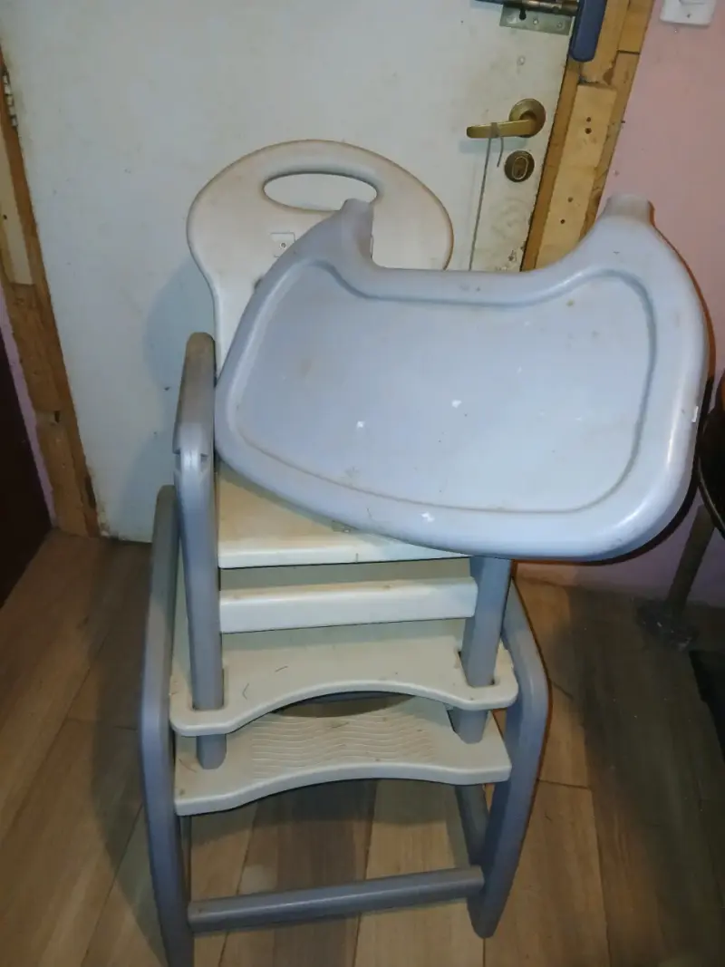 Silla de comer Bebesit gris claro - 4