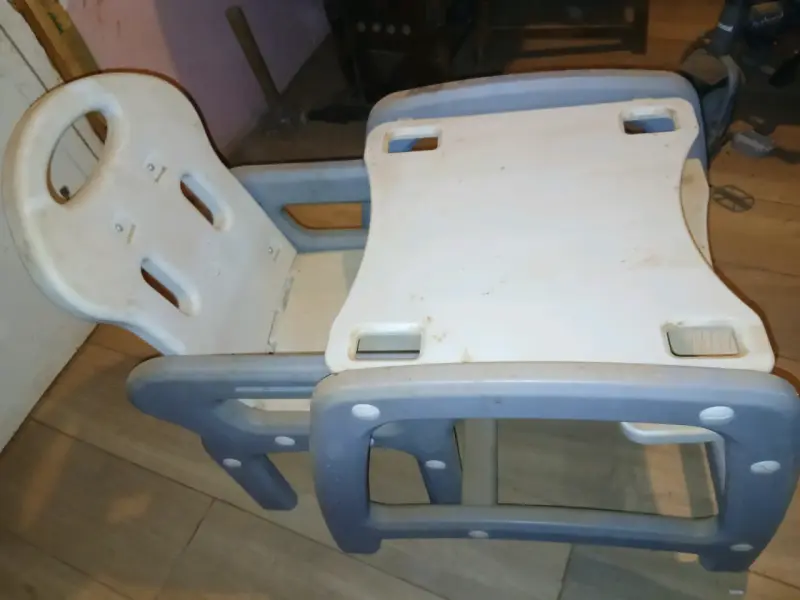Silla de comer Bebesit gris claro - 5