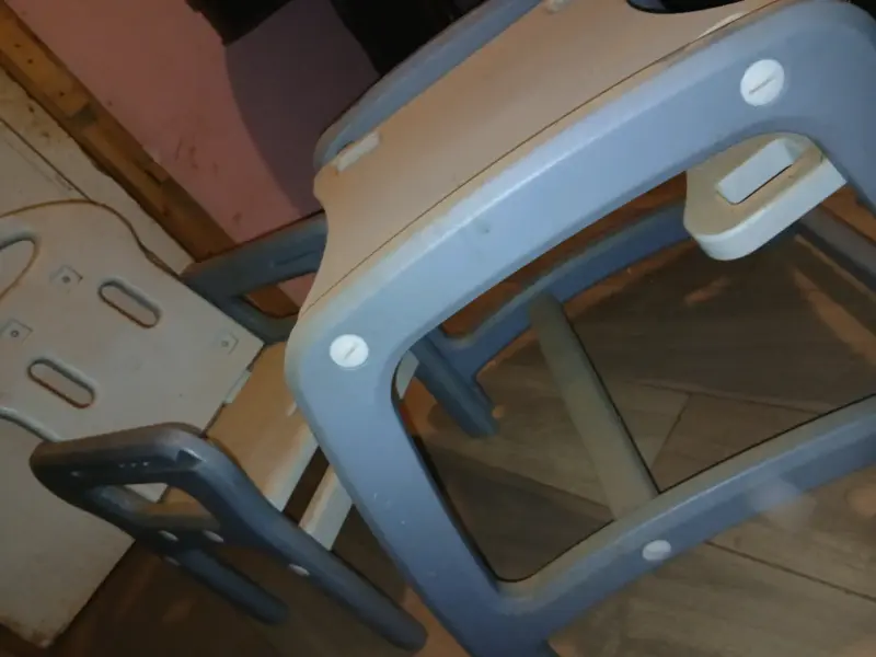 Silla de comer Bebesit gris claro - 6
