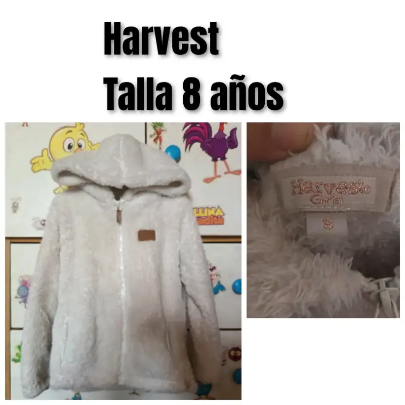 Abrigo infantil beige talla 8 - 5