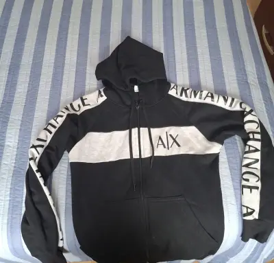 Polerón con capucha ARMANI EXCHANGE negro gris - miniatura 1