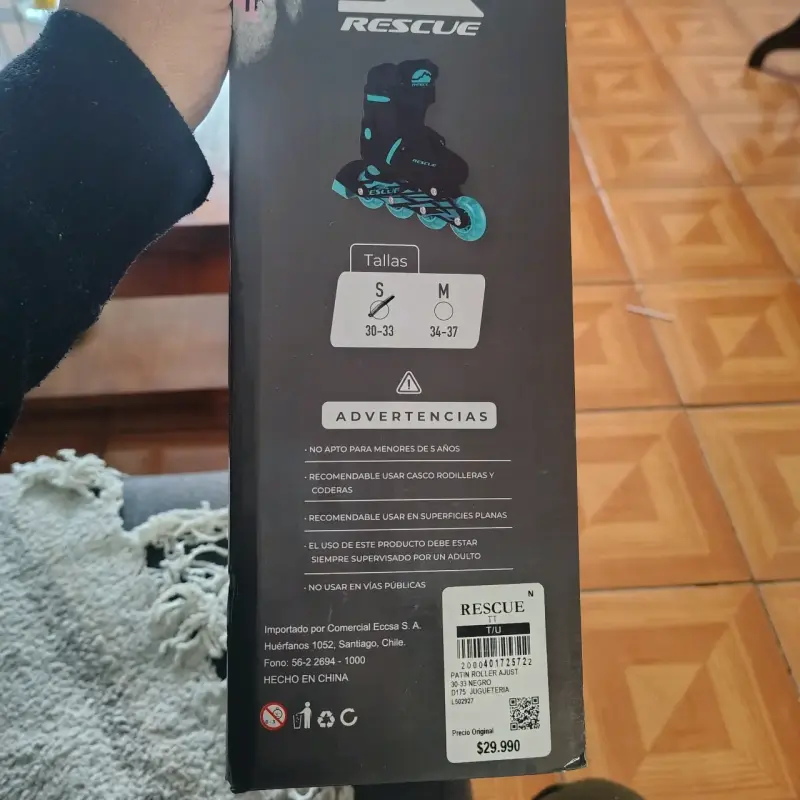 Patín Roller Ajustable Negro - 2