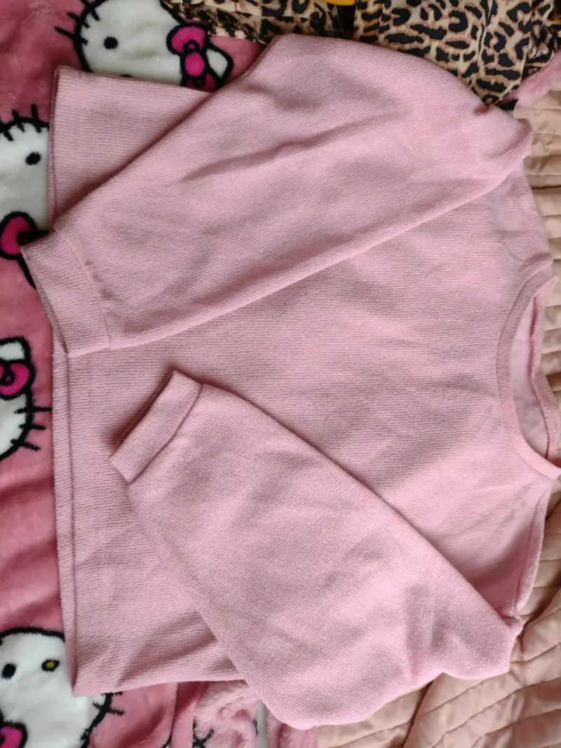 Suéter rosa manga larga