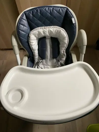 Silla de comer para bebé azul - miniatura 1