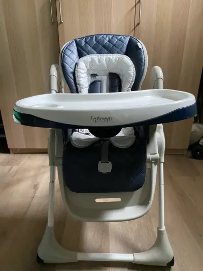 Silla de comer para bebé azul - miniatura 4