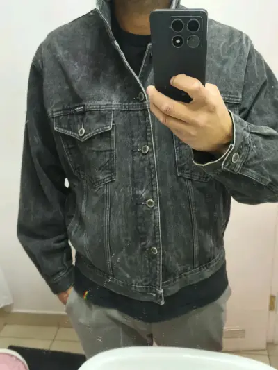 Chaqueta de mezclilla gris - miniatura 1
