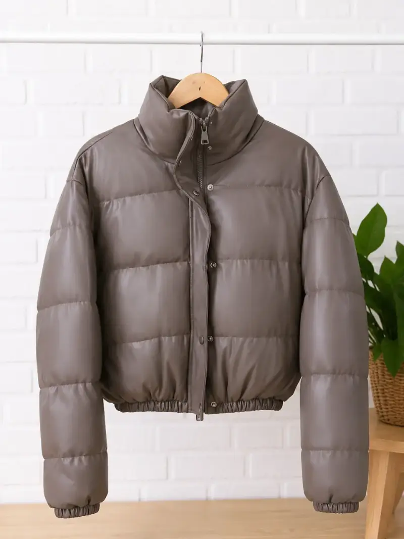 Chaqueta acolchada marrón