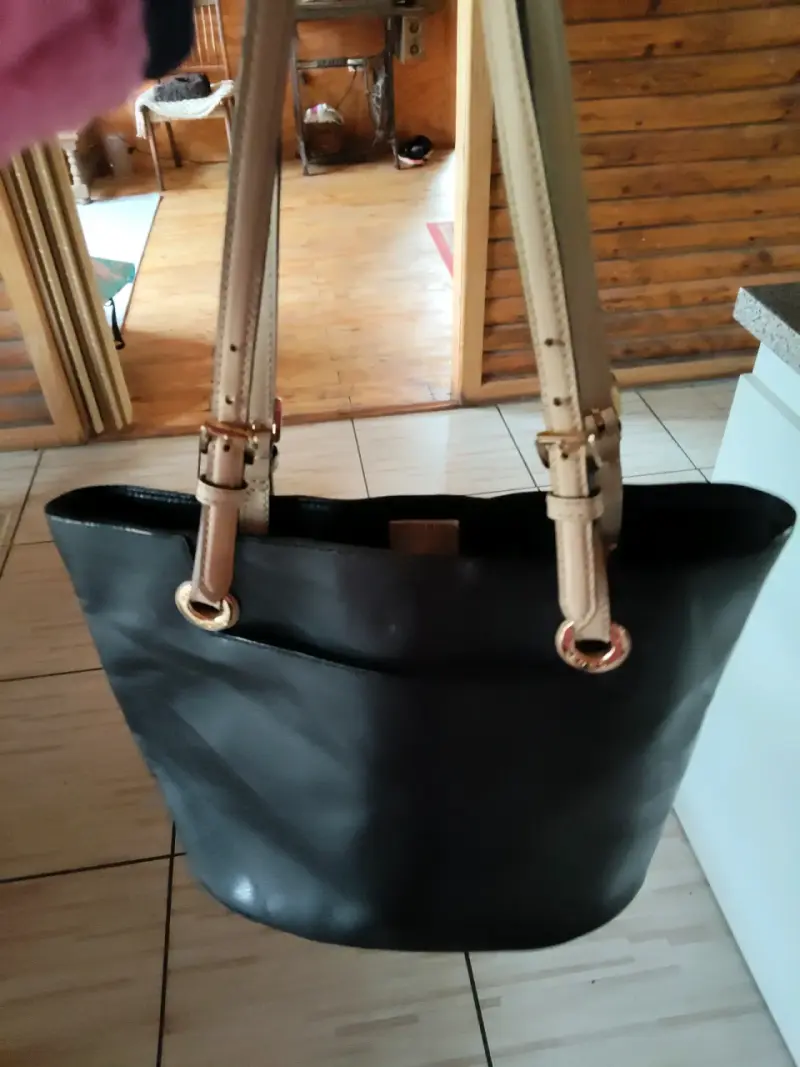 Michael kors Bolso negro con asas beiges - 6