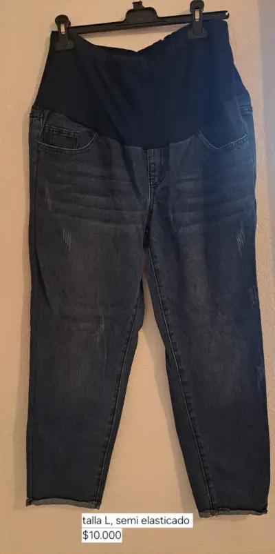 Jeans maternales azul oscuro - miniatura 1