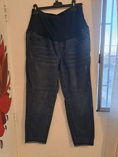 Jeans maternales azul oscuro - miniatura 2