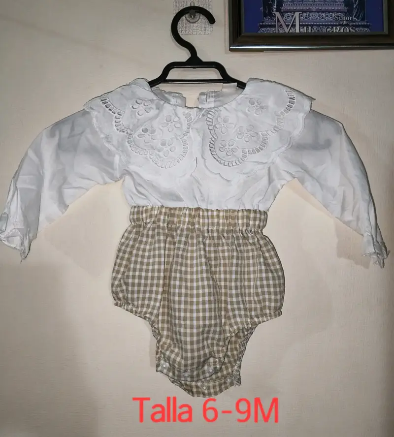 Vestido rayado para bebé 6 meses - 4