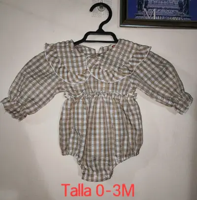 Vestido rayado para bebé 6 meses - miniatura 5