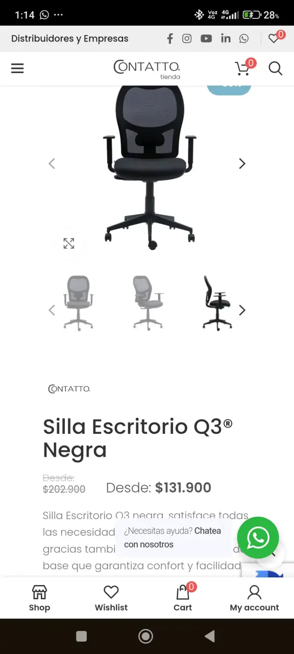 Silla de oficina ergonómica negra - 5