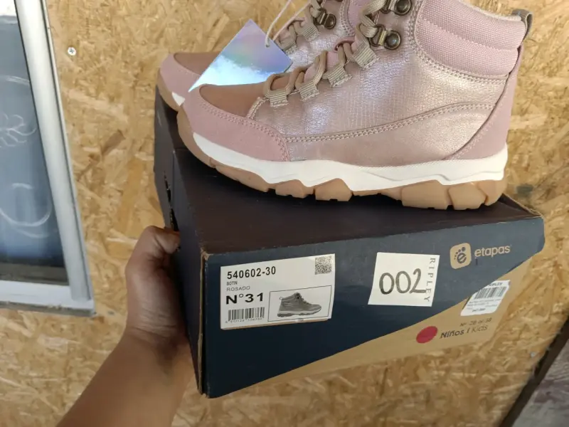 Botines rosados para niña NRO 31 - 1