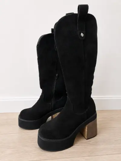 Botas negras de plataforma - miniatura 1