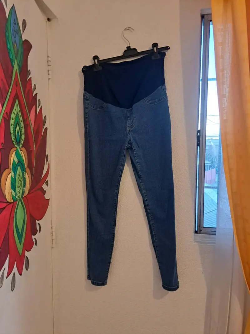 Jeans maternales azul oscuro - 1