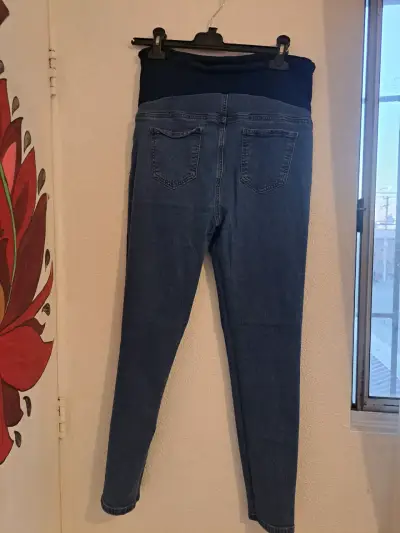 Jeans maternales azul oscuro - miniatura 2