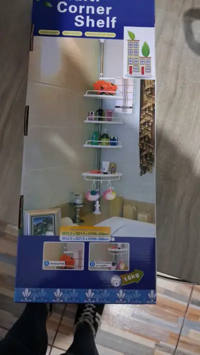 Estante esquinero ajustable calentadores y muchas - miniatura 2