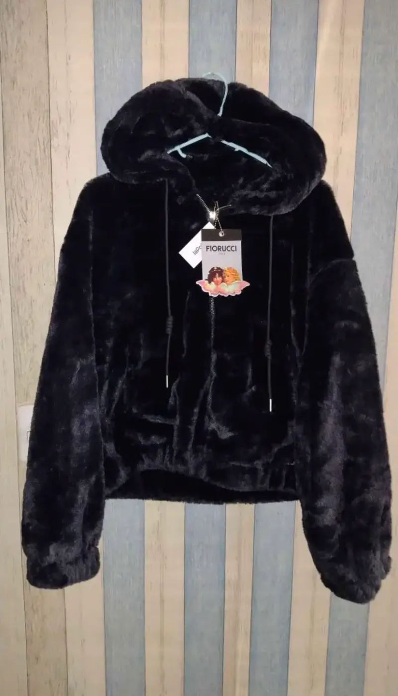 Chaqueta de peluche negra - 2