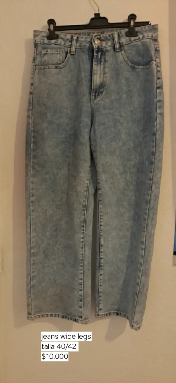 Jeans wide legs azul claro