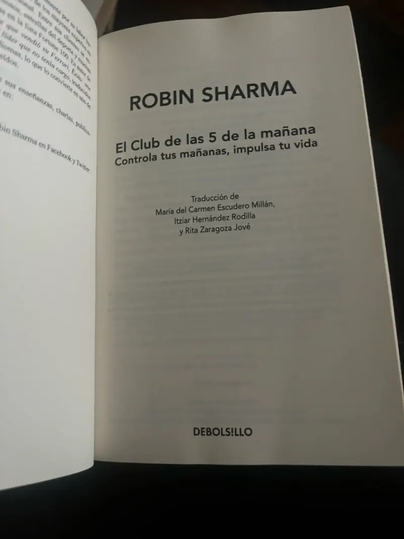 Libro El Club de las 5 de la Mañana - 2