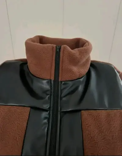 Chaqueta polar café sin mangas - miniatura 2