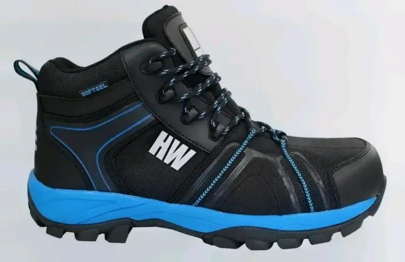 HW Botas de seguridad negras y azules t43 - 2