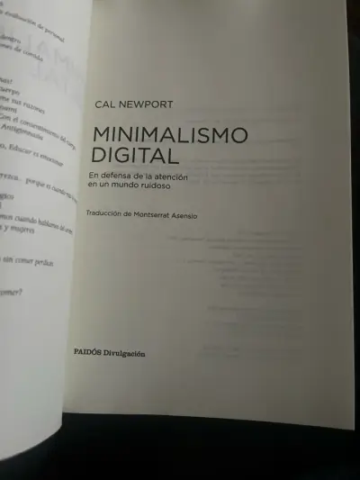 Libro Minimalismo Digital Cal Newport - miniatura 2