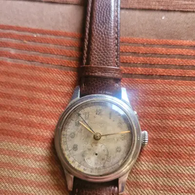 Reloj vintage correa cuero longines 1920 funcionan - miniatura 6