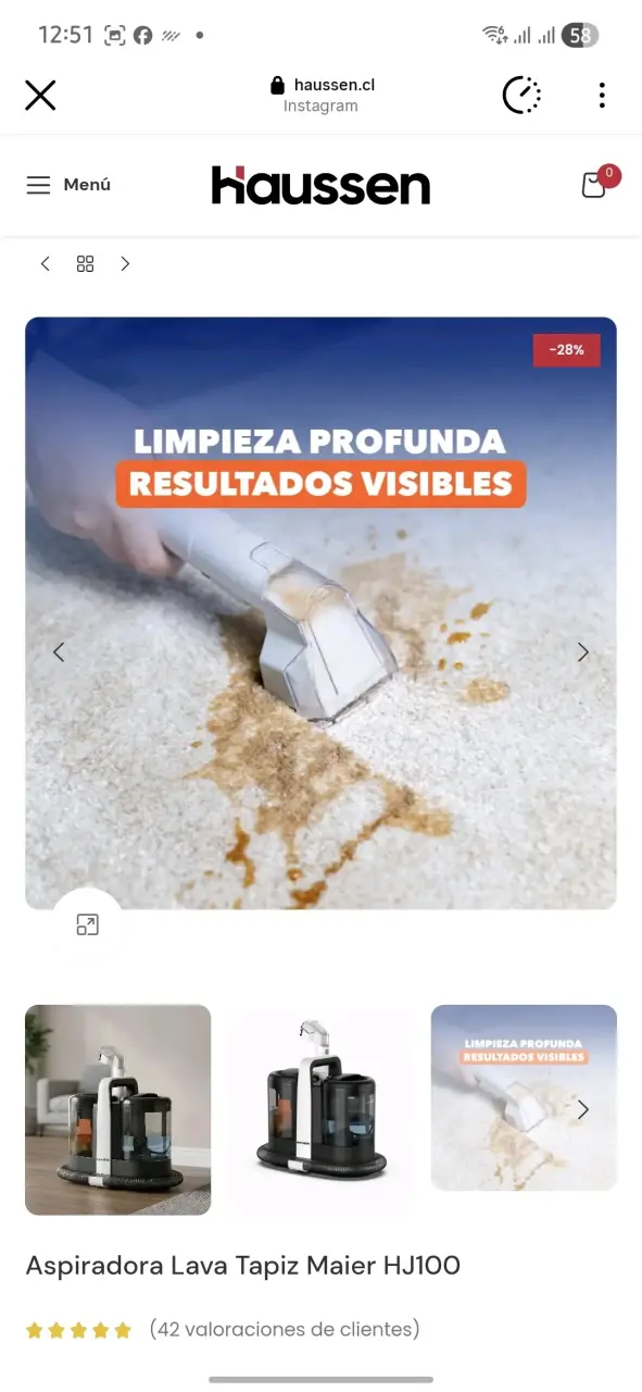 Aspiradora Lava Tapiz Maier HJ100 - 2