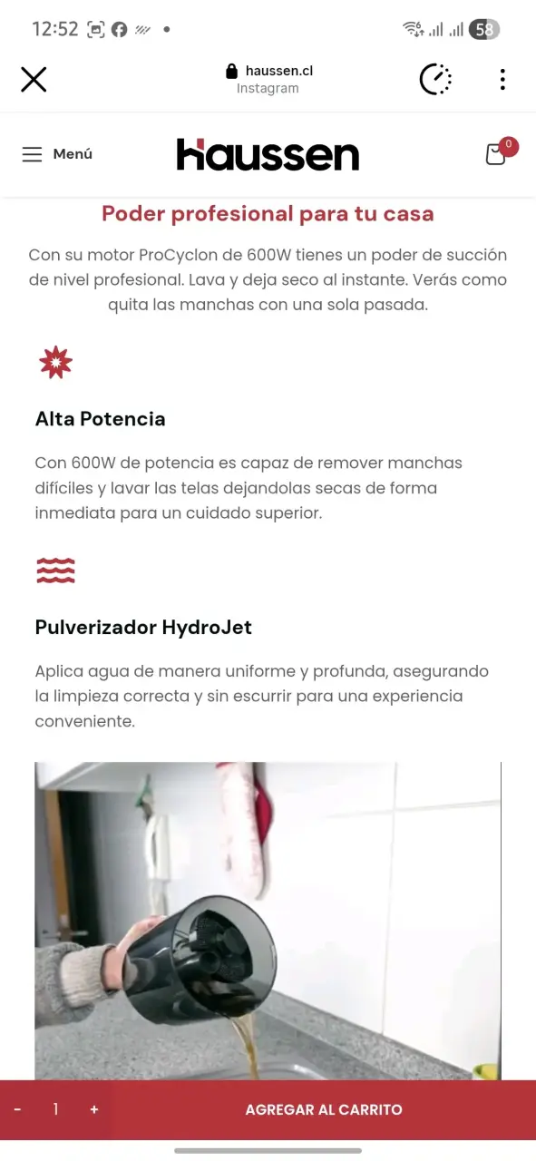 Aspiradora Lava Tapiz Maier HJ100 - 4