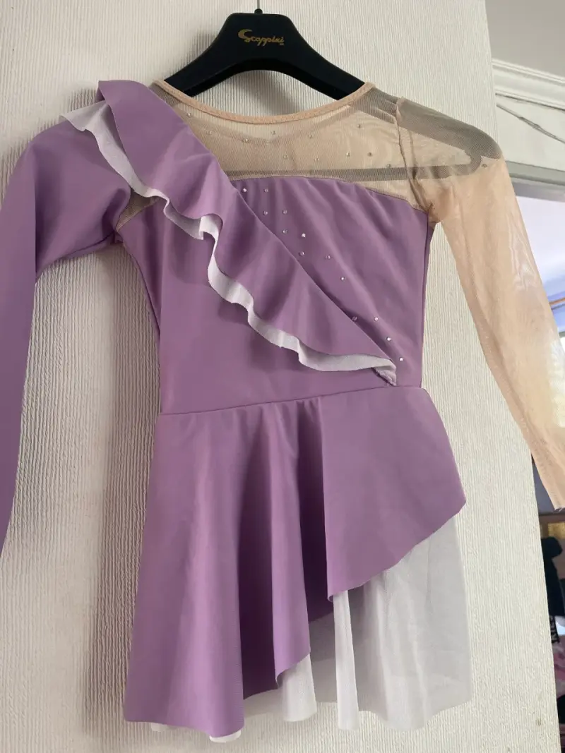 Vestidos de niña , mallas de patinaje y chaqueta - 4