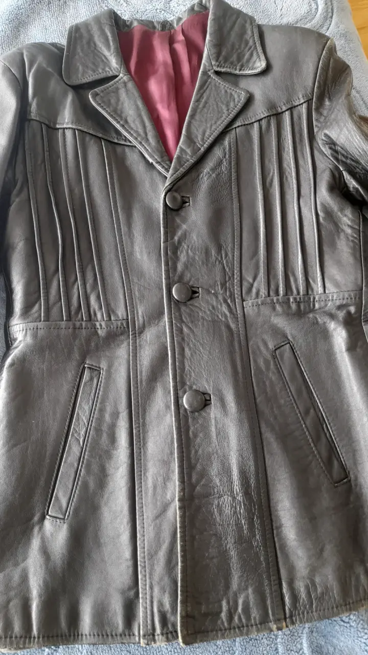 Chaqueta cuero negro para mujer - 3
