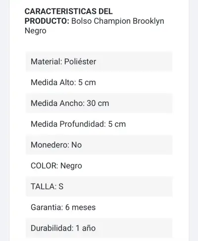 Bolso deportivo negro Champion - miniatura 3
