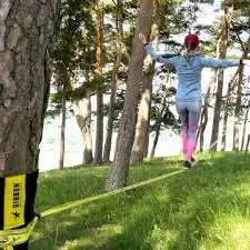 Slackline Cinta Equilibrio 15 metros con Ratchet - 3