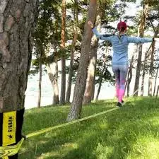 Slackline Cinta Equilibrio 15 metros con Ratchet - miniatura 3