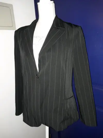 Blazer rayado negro elegante - miniatura 4