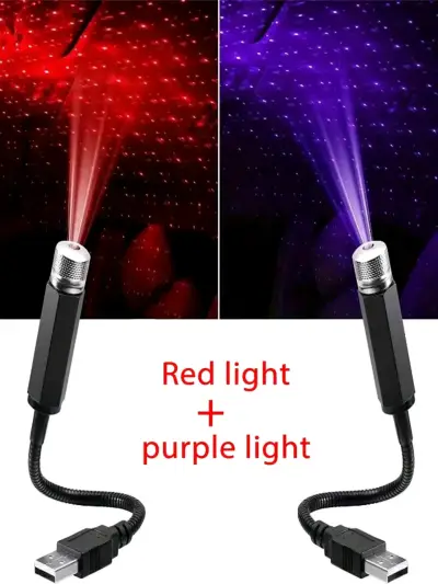 Proyector láser USB rojo y púrpura - miniatura 2