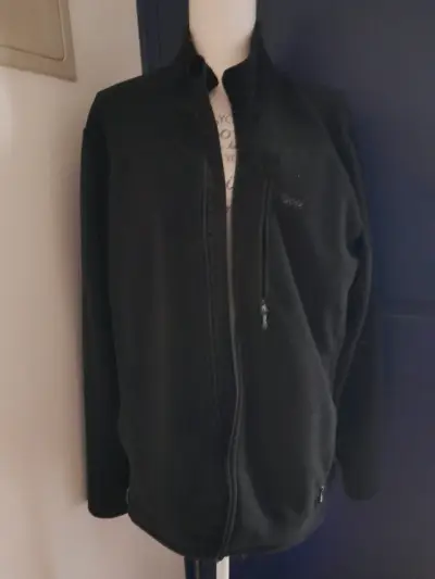 Chaqueta negra de polar - miniatura 1