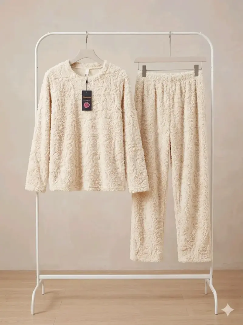 Conjunto pijama polar para dama - 3