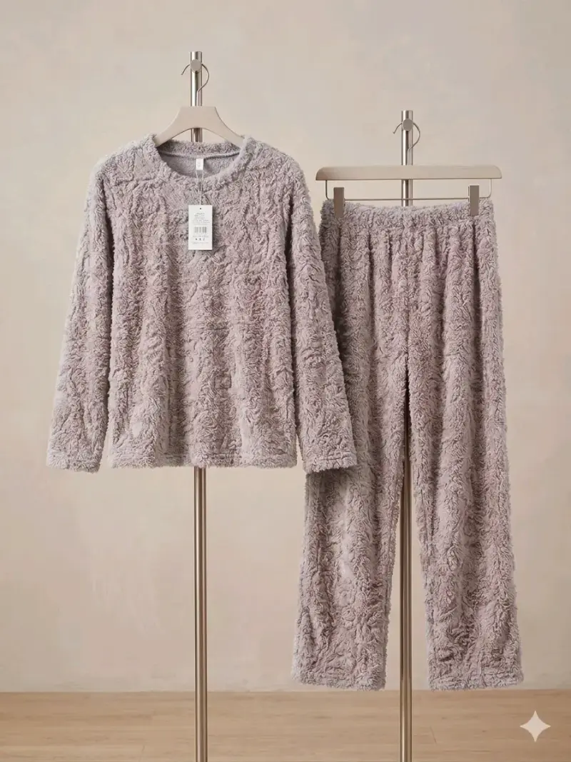 Conjunto pijama polar para dama - 4