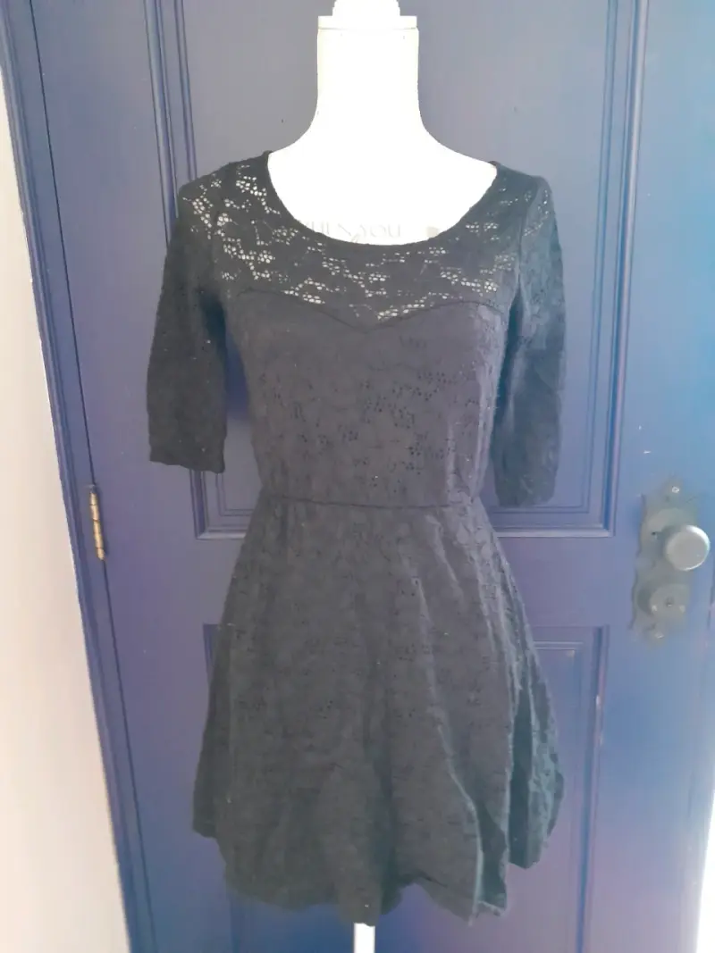 Vestido encaje negro - 1