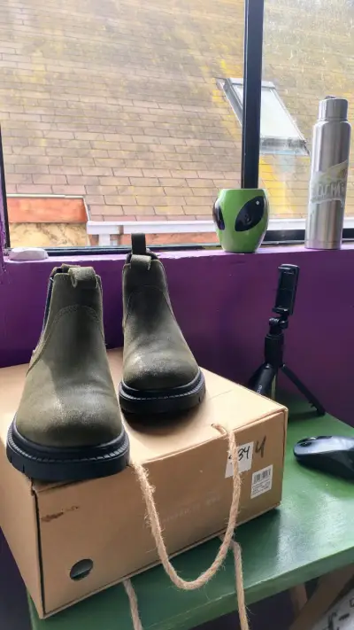 Botines de cuero verde - miniatura 1
